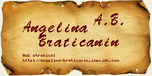 Angelina Bratičanin vizit kartica